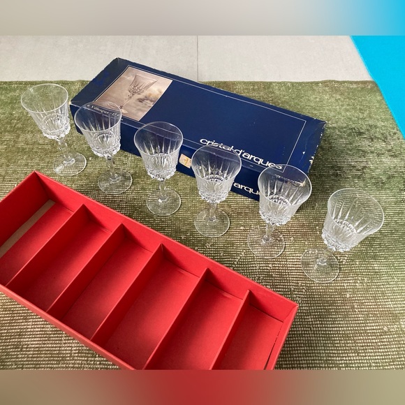 Cristal d’Arque Other - 🎁 Vintage Crystal Wine Glasses Made in France 🇫🇷 by Cristal d'Arque 6 🥂